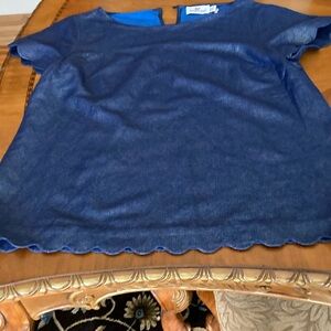 Vineyard Vines Nautical Navy Linen Top